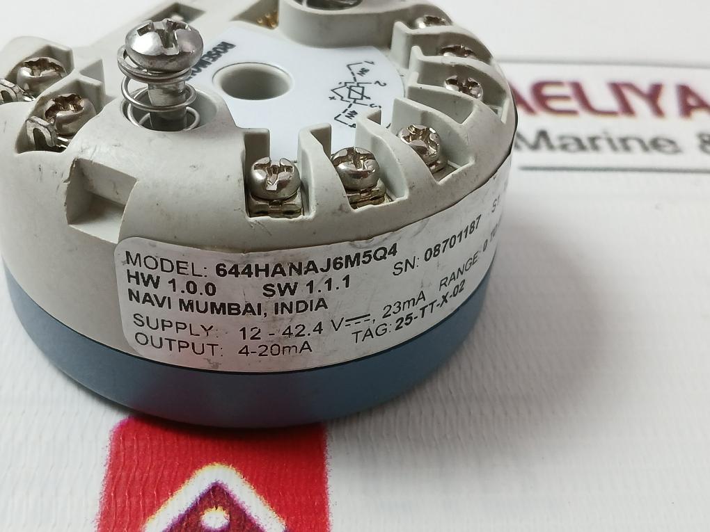 Rosemount 644Hanaj6M5Q4 Temperature Transmitter 00644-7600-0004 12-42.4V 23Ma