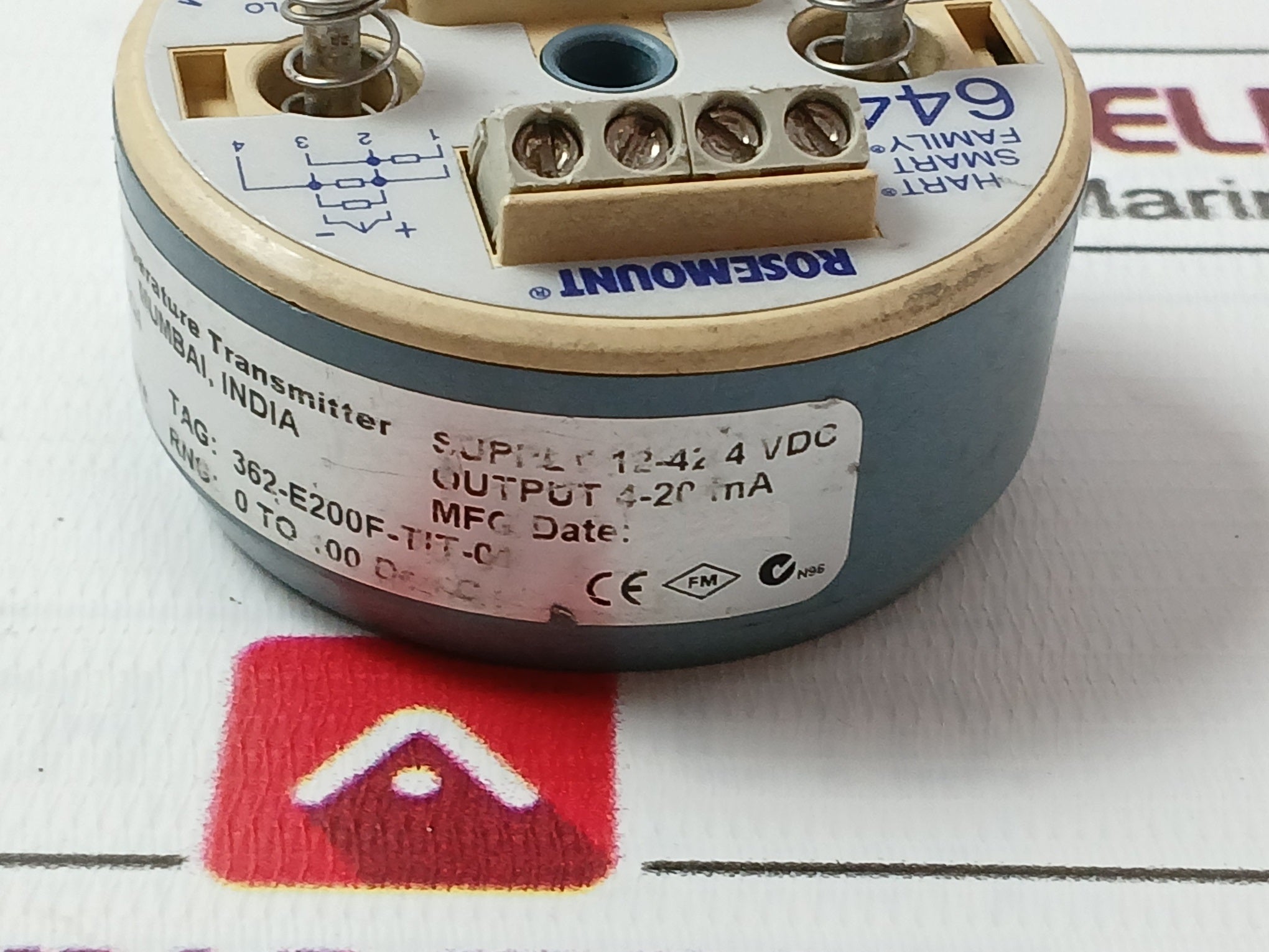 Rosemount 644Hanaj8M5Q4 Temperature Transmitter 00644-6402-2005 12-42.2Vdc