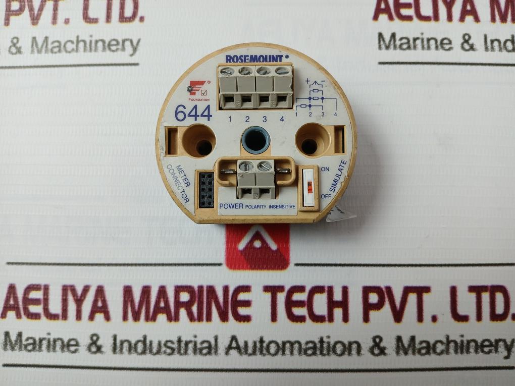 Rosemount 644Hfk5A01J8M5F6Q4 Temperature Transmitter 9.0-32.0 Vdc 0 To 100 Dec C