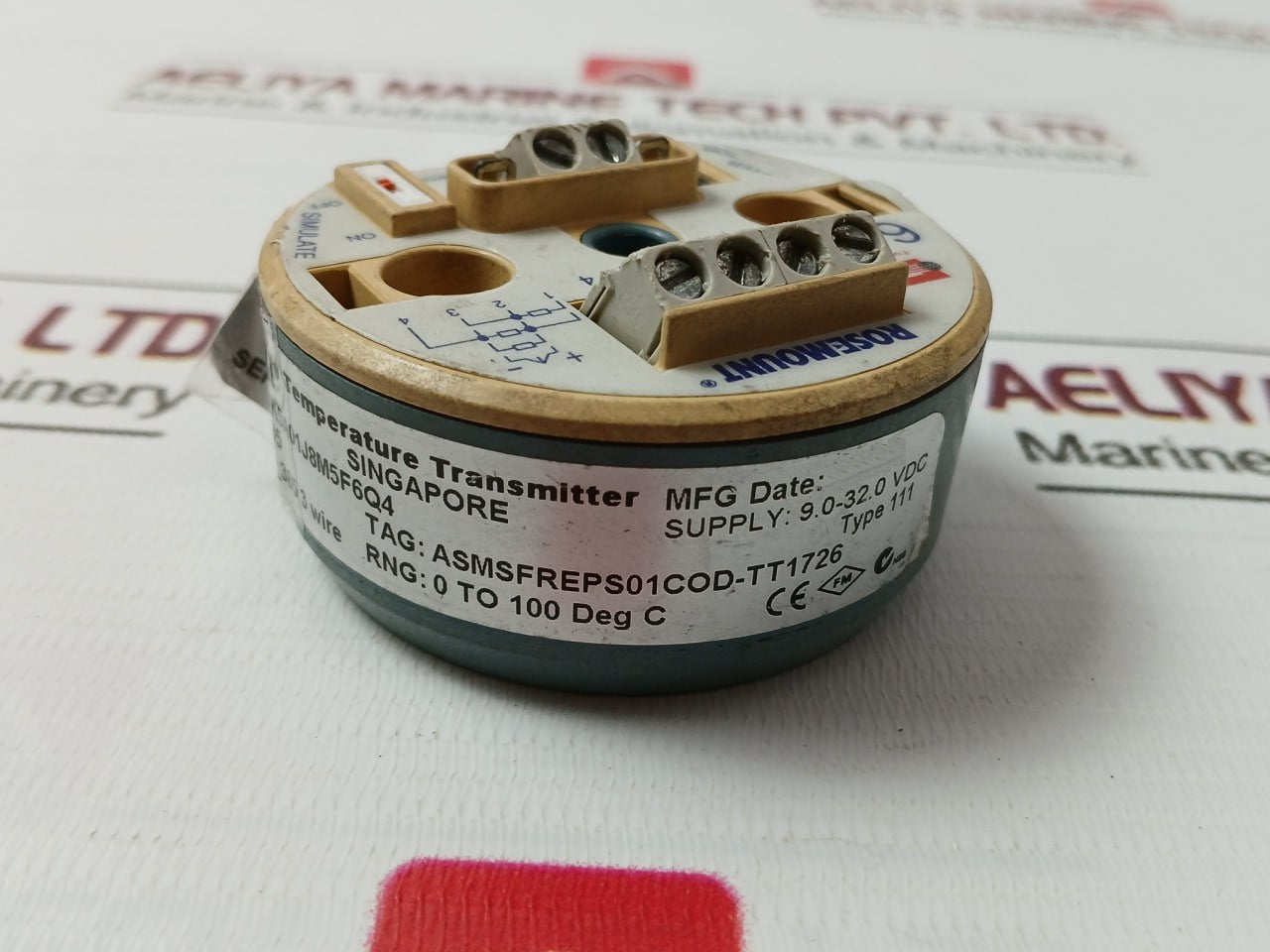 Rosemount 644Hfk5A01J8M5F6Q4 Temperature Transmitter 9.0-32.0 Vdc 0 To 100 Dec C