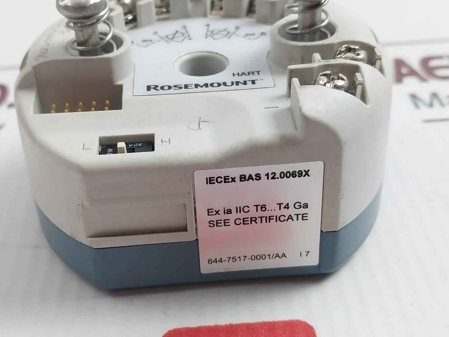 Rosemount 644Sak7J6M5Q4 Hart Temperature Transmitter Head 4-20Ma Sw.1.1.3