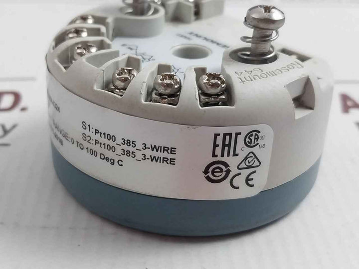 Rosemount 644Sak7J6M5Q4 Hart Temperature Transmitter Head 4-20Ma Sw.1.1.3