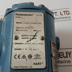 Rosemount 644 Temperature Transmitter Hart 644Fai1D2B4M5C4Q4