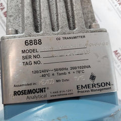 Rosemount 6888A-1 0Xy-7-2-1 Ht-00-01-0-0-0-0 In Situ Oxygen Analyzer P00478H01-r3