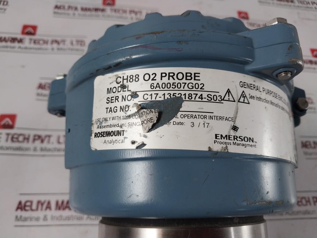 Rosemount 6A00507G02 Ch88 Combustion Flue Gas Oxygen Analyzer System