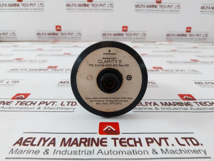 Rosemount 8-0108-0003-iso Turbidity Sensor Max Pressure 30 Psig