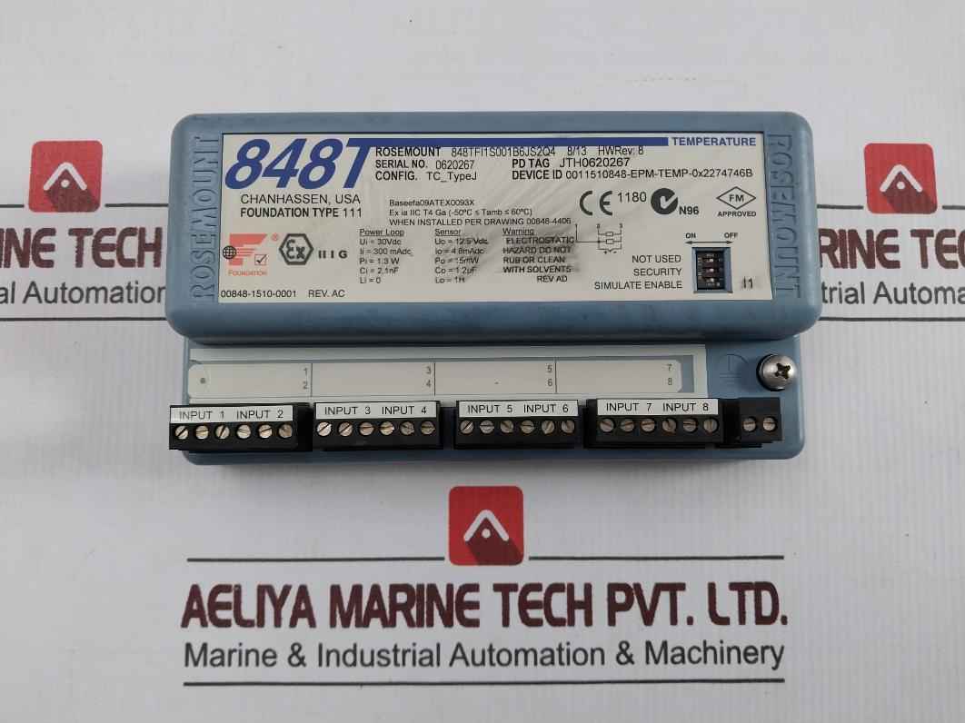 Rosemount 848T Fieldbus Foundation High-density Temperature Transmitter Rev Ab