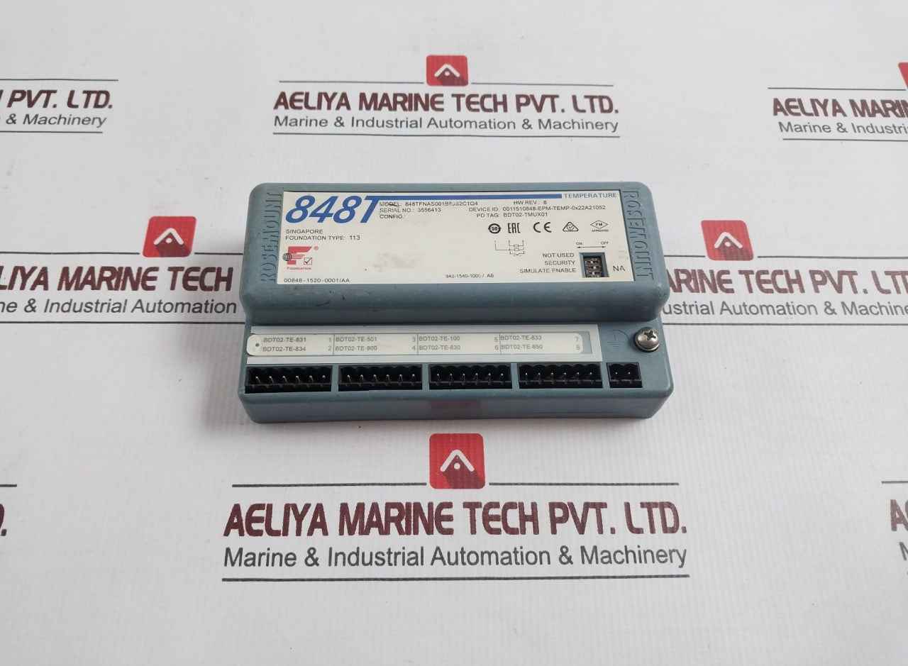 Rosemount 848Tfnas001B6Js2C1Q4 Foundation Fieldbus Temperature Transmitter Rev 8