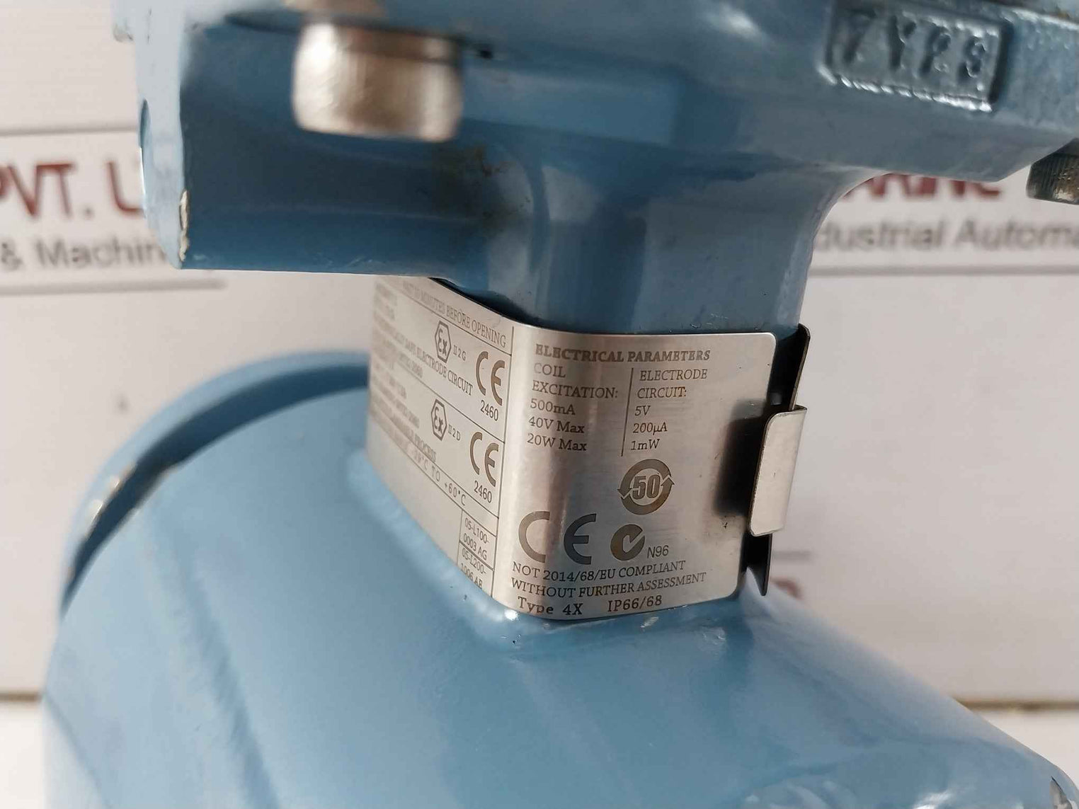 Rosemount 8705Ate010P1M0K1 Magnetic Flow Meter Sensor 275 Psig/1.90 Mpa Rev: Ab