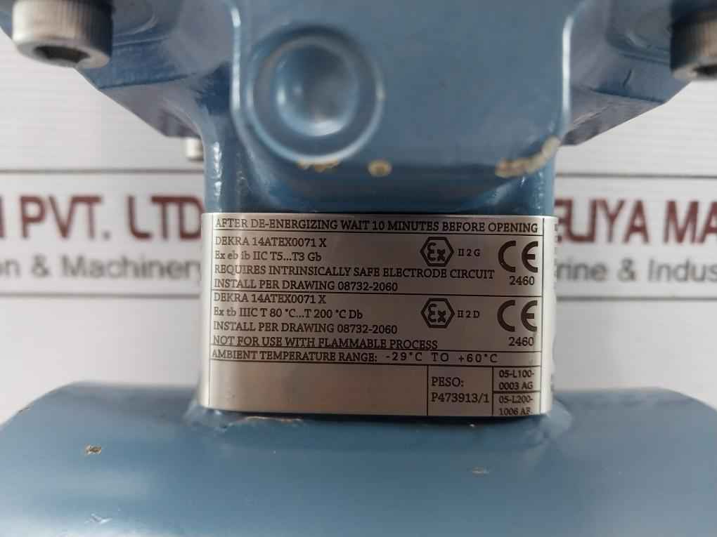 Rosemount 8705Tha005C3M0K1P05 Magnetic Flowtube 740 Psig/5.10 Mpa Rev Ac