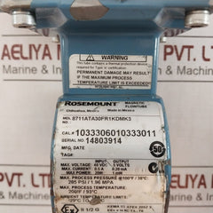 Rosemount 8711Ata30Fr1Kdmk3 Magnetic Flowtube 1033306010333011 40Vdc 0.5A