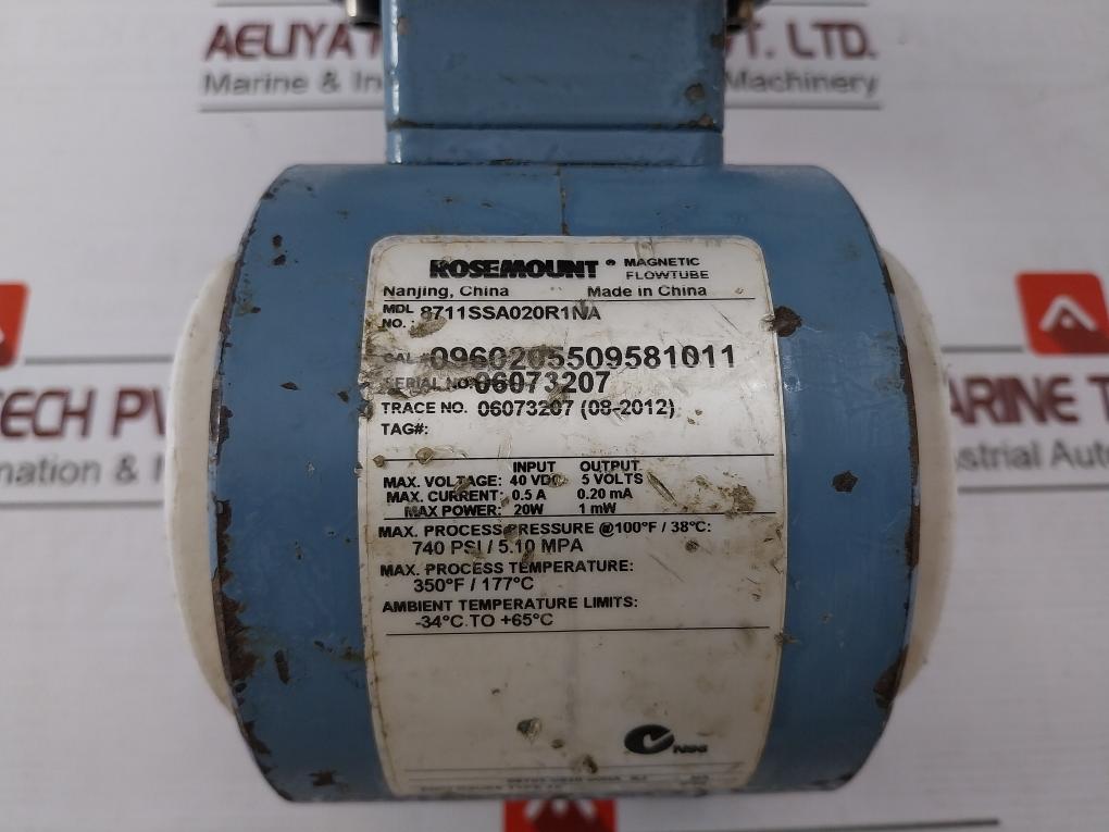 Rosemount 8711Ssa020R1Na Flow Transmitter 40Vdc Max 0.5A 20W 740 Psi