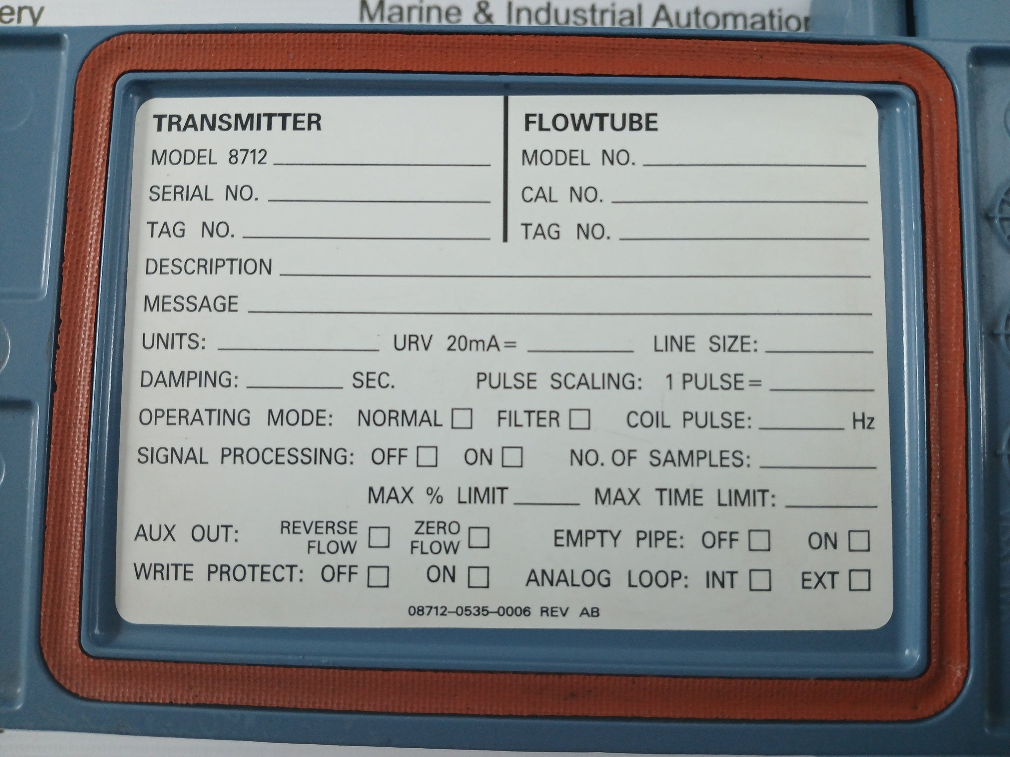Rosemount 8712Esr1A1Nada2M4 Transmitter