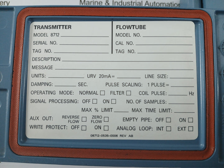 Rosemount 8712Esr1A1Nada2M4 Transmitter