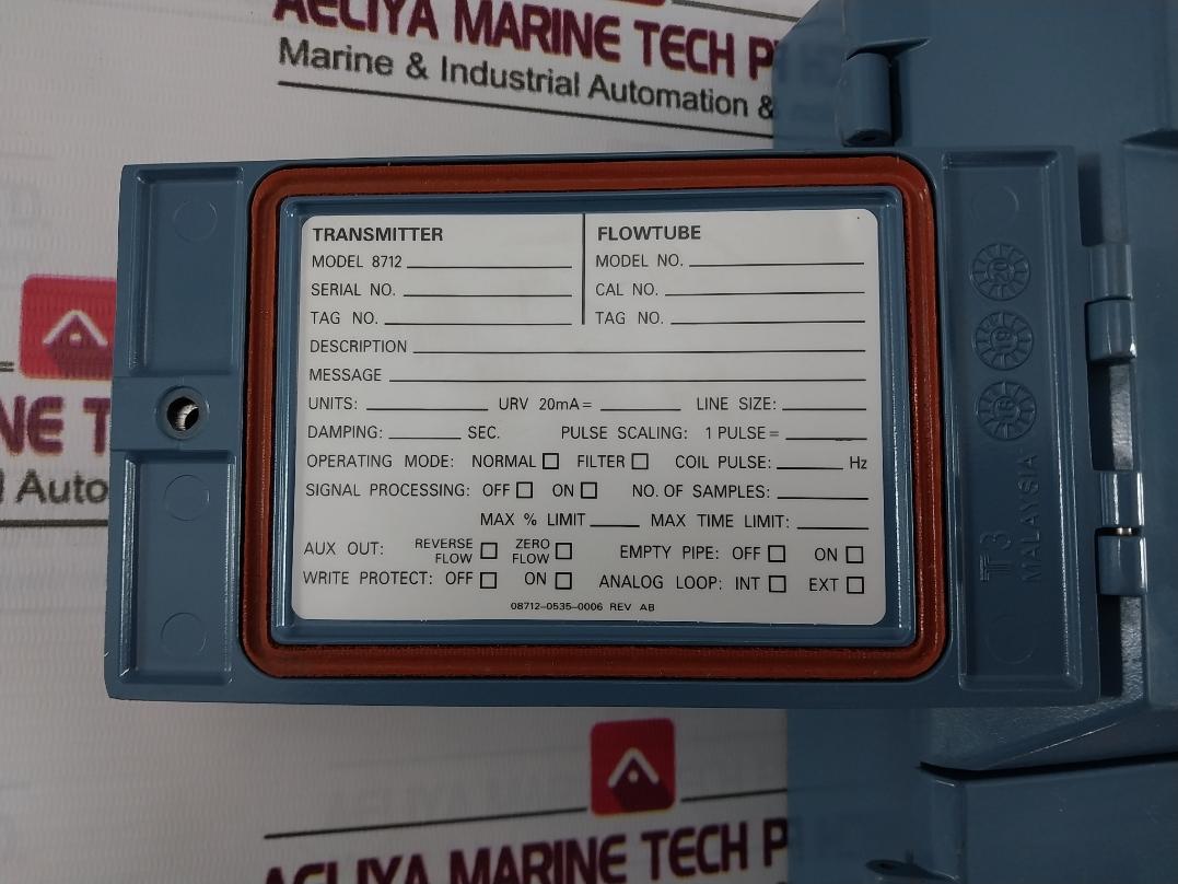 Rosemount 8712Hr12N0M4 Magnetic Flowmeter Transmitter 115Vac 50/60Hz 1Ph 2.5Amps