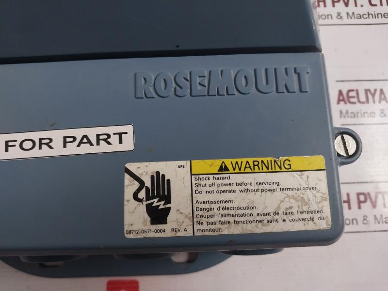 Rosemount 8712 Magnetic Flow Meter Transmitter 2Amp 90-250Vac As-is