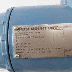Rosemount 8732Emr1A1M4D1 Flow Transmitter Rev: Ac 90-250Vac 50/60Hz 0.45A 40Va