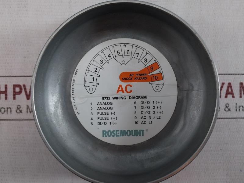 Rosemount 8732Emt1A1M4 Magnetic Flow Meter Rev: Ac 90-250Vac Ip66