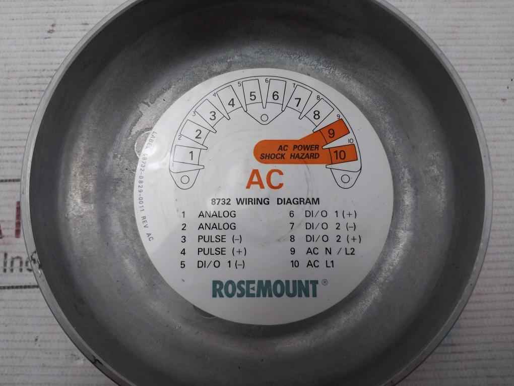 Rosemount 8732Emt1A1M4 Mount Magnetic Flow Meter Transmitter Rev Ac