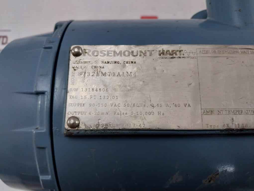Rosemount 8732Emt1A1M4 Mount Magnetic Flow Meter Transmitter Rev Ac