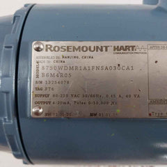 Rosemount 8750Wdmr1A1Fnsa030Ca1 Magnetic Flow Transmitter Rev: Ac Ip66 90-250Vac