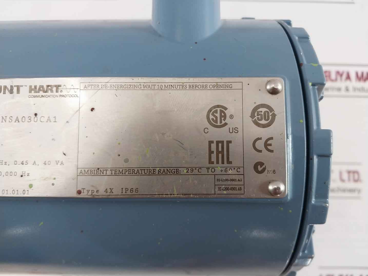 Rosemount 8750Wdmr1A1Fnsa030Ca1 Magnetic Flow Transmitter Rev: Ac Ip66 90-250Vac