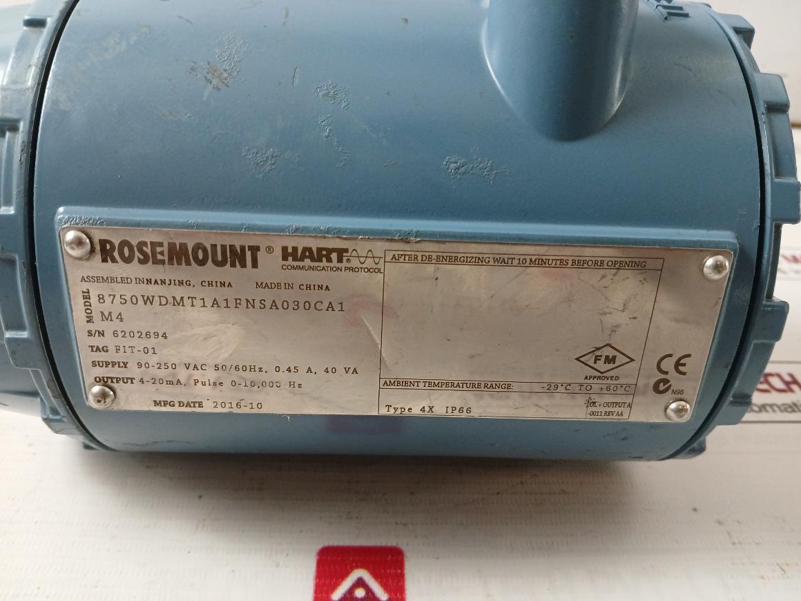 Rosemount 8750Wdmt1A1Fnsa030Ca1 M4 Magnetic Flow Meter Ip66 90-250 Vac 50/60Hz