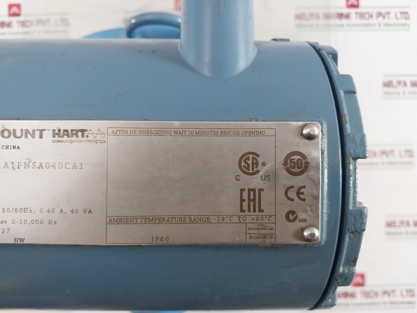 Rosemount 8750Wdmt1A1Fnsa040Ca1M4 Magnetic Flowmeter Rev: Ac 285Psig/1.96Mpa