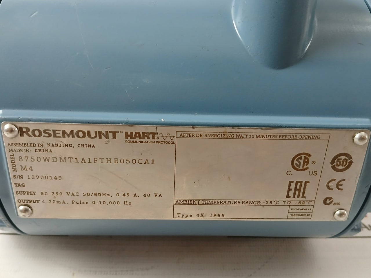 Rosemount 8750Wdmt1A1Fthe050Ca1M4 Magnetic Flowmeter System Rev Ac