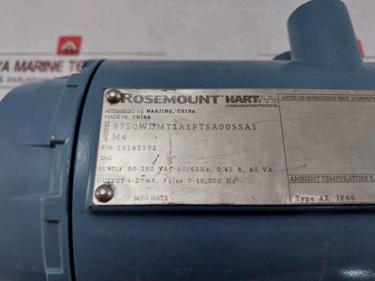Rosemount 8750Wdmt1A1Ftsa005Sa1M4 Magnetic Flow Meter Rev Ac Type 4X Ip66