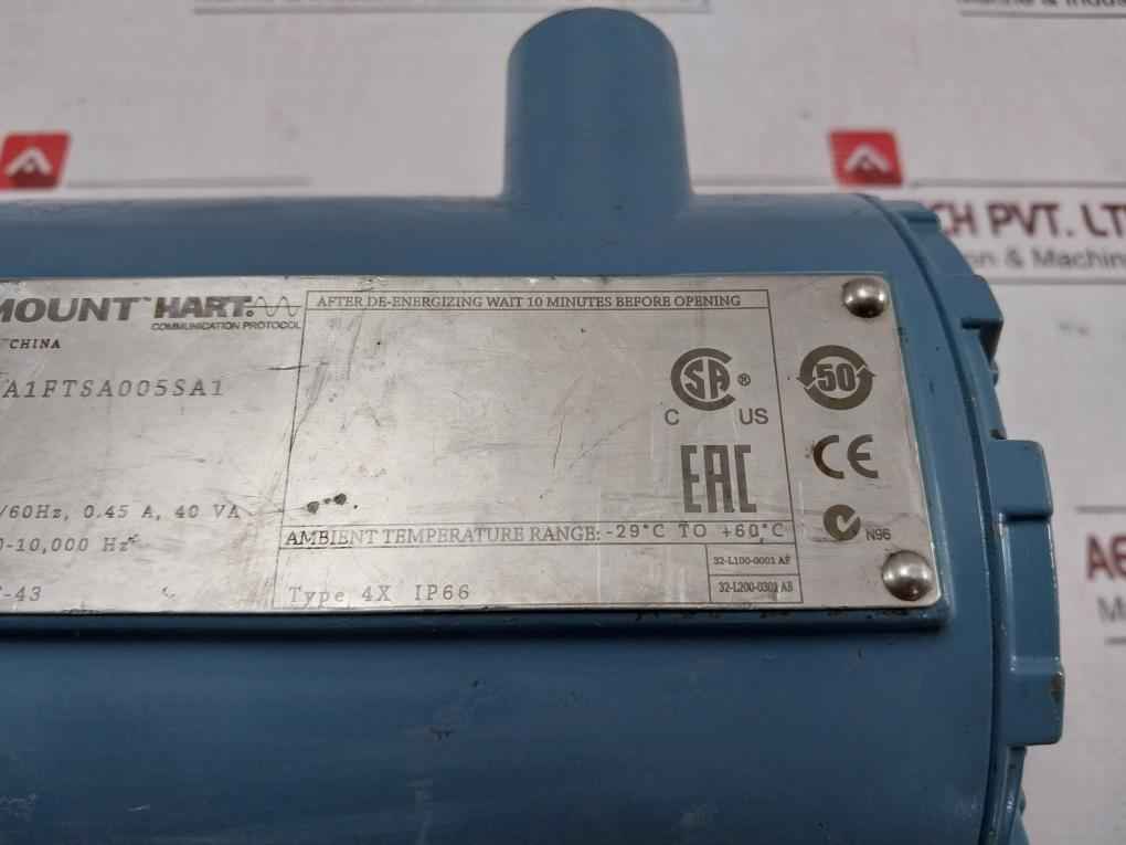 Rosemount 8750Wdmt1A1Ftsa005Sa1M4 Magnetic Flow Meter Rev Ac Type 4X Ip66