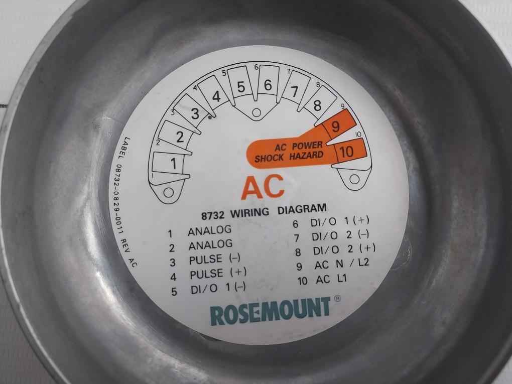 Rosemount 8750Wdmt1A1Ftsa010Ca1C1M4 Magnetic Flowmeter Rev: Ac Ip66 90-250 Vac