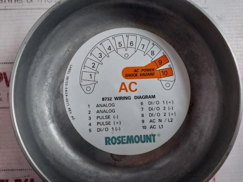 Rosemount 8750Wdmt1A1Ftsa015Ca1M4 Magnetic Flow Meter Rev: Ac 90-250 Vac 50/60Hz