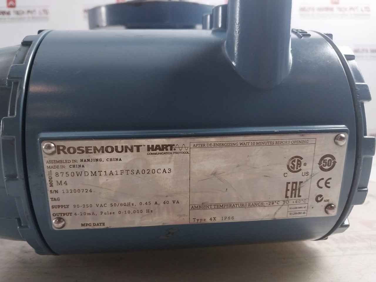 Rosemount 8750Wdmt1A1Ftsa020Ca3M4 Magnetic Flowtube Transmitter 740Psig/5.10Mpa