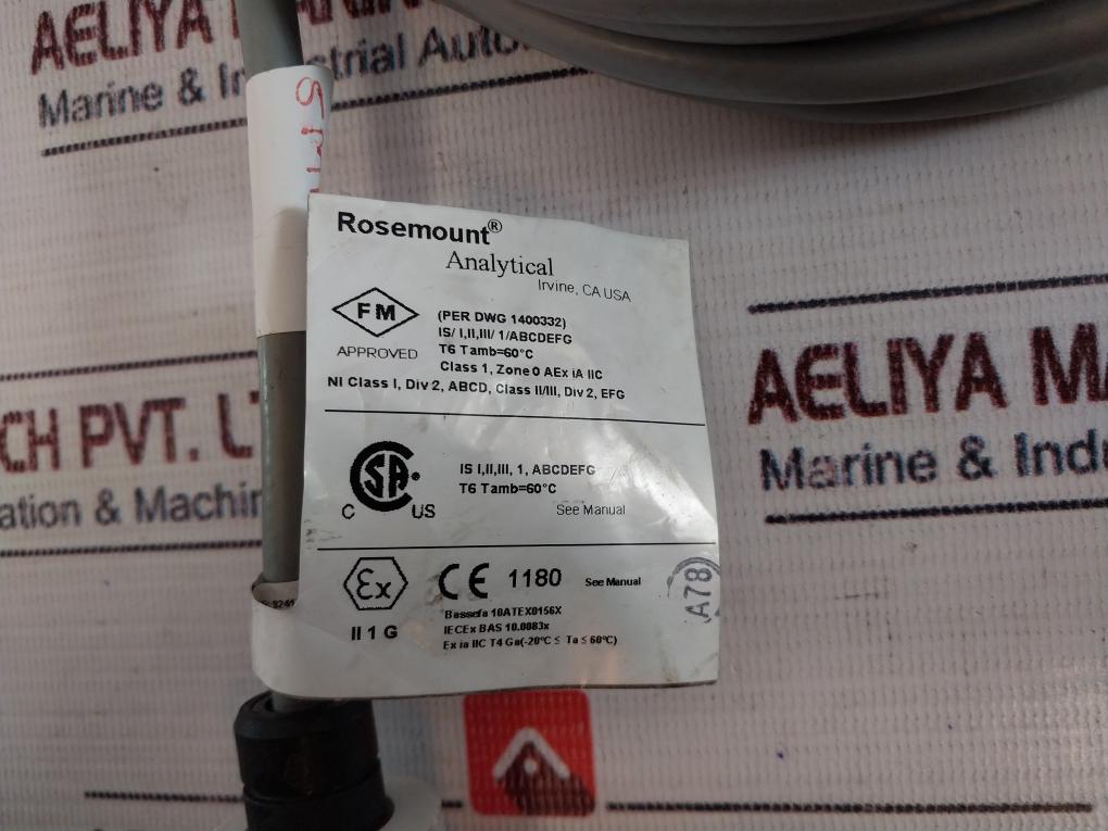 Rosemount Analytical 396P-02-12-55 Ph/Orp Sensor Rtd Pt100