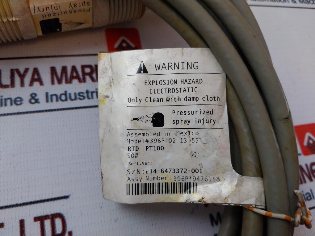 Rosemount Analytical 396P-02-13-55 RTD PT100 Sensor Cable 8 Meter