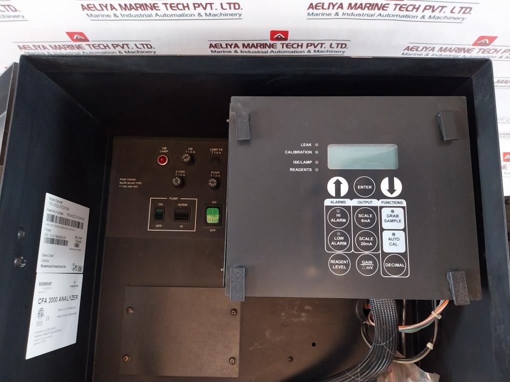 Rosemount Analytical CFA 3000 Sodium Analyzer 115/220VAC 3.0/1.5 Amps 50/60Hz