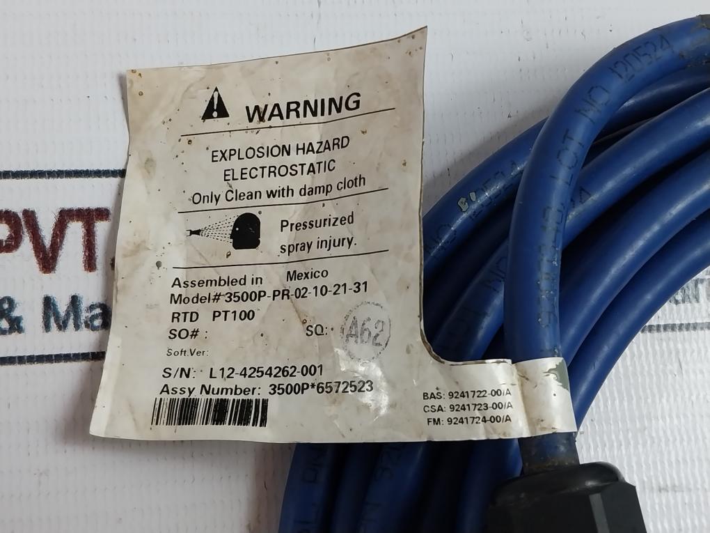 Rosemount Analytical Model 3500 Ph/Orp Sensor 3500P-pr-02-10-21-31 + Cable