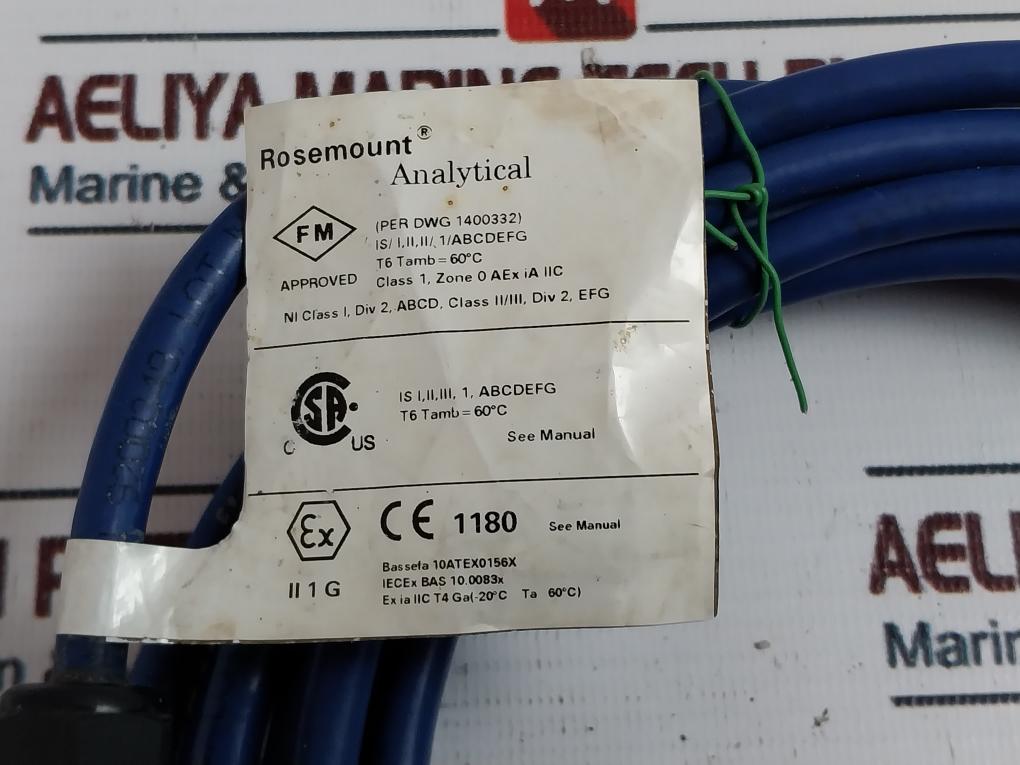 Rosemount Analytical Model 3500 Ph/Orp Sensor 3500P-pr-02-10-21-31 + Cable