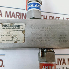 Rosemount C306101126-0000 In-line Pressure Transmitter Manifold 2K0907641