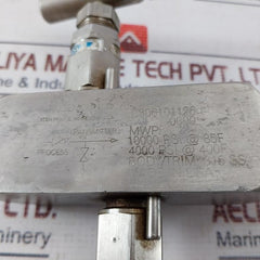 Rosemount C306101126-0000 Transmitter Manifold 10000 Psi At 85F 316 Ss
