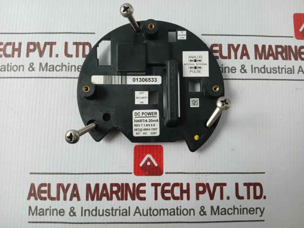 Rosemount Cca 08732-0859 Electromagnetic Flow Meter Display Rev 7.1.9/5.5.9
