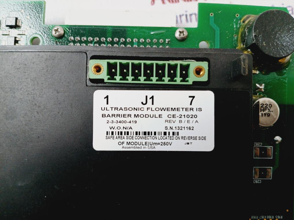 Rosemount Ce-21020 Ultrasonic Flowmeter Is Barrier Module 250v