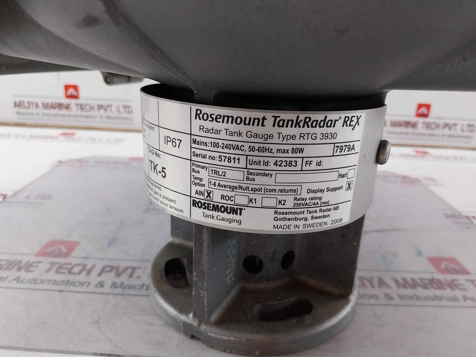 Rosemount Rtg 3930 Tankradar Rex Gauging System 100-240Vac 50-60Hz 80W Max