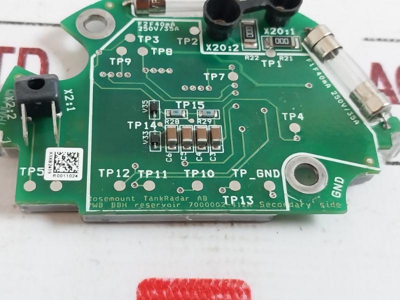 Rosemount Tankradar 7000002-412A Printed Circuit Board F1 F40Ma, F2 F40Ma