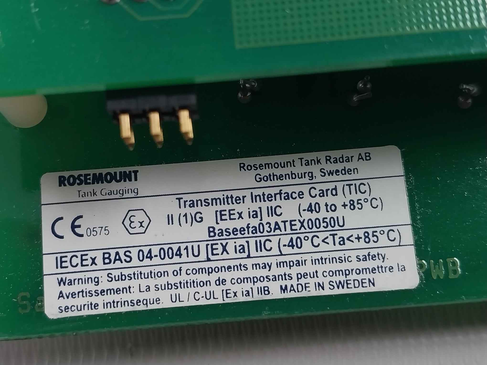 Rosemount Tankradar Rtg 3930 Tank Gauging System 100-240Vac 50-60Hz Ip67 80W