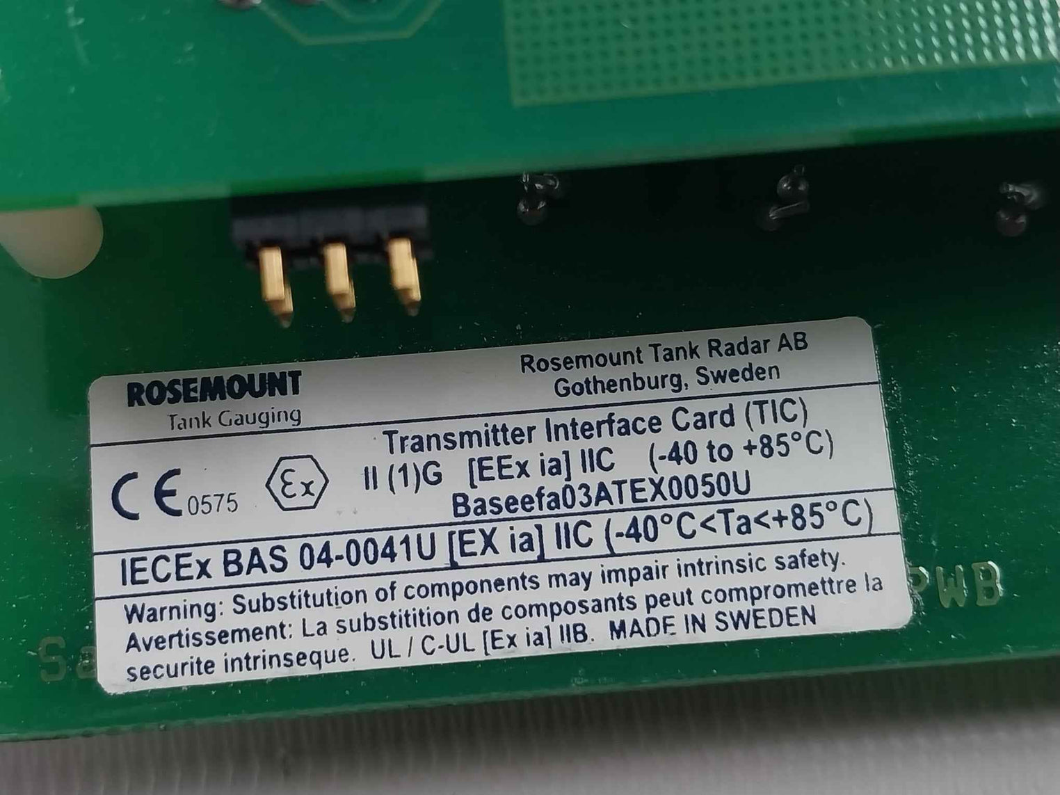 Rosemount Tankradar Rtg 3930 Tank Gauging System 100-240Vac 50-60Hz Ip67 80W