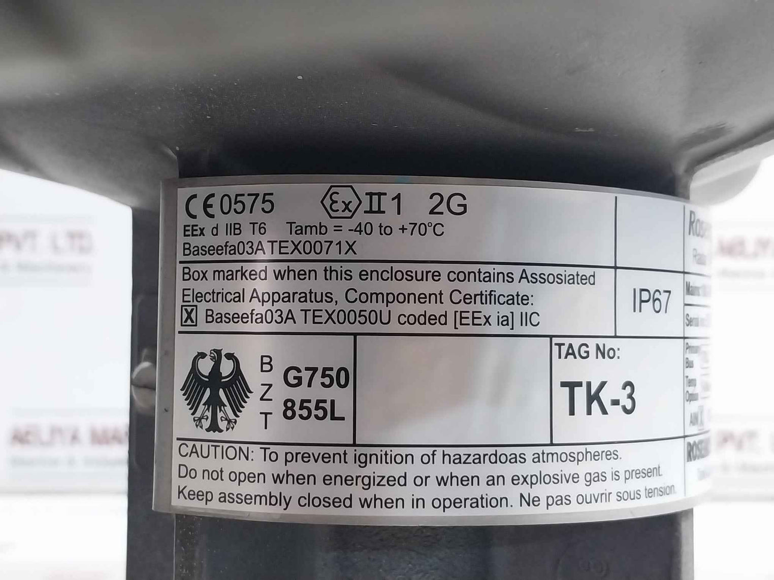 Rosemount Tankradar Rtg 3930 Tank Gauging System 100-240Vac 50-60Hz Ip67 80W