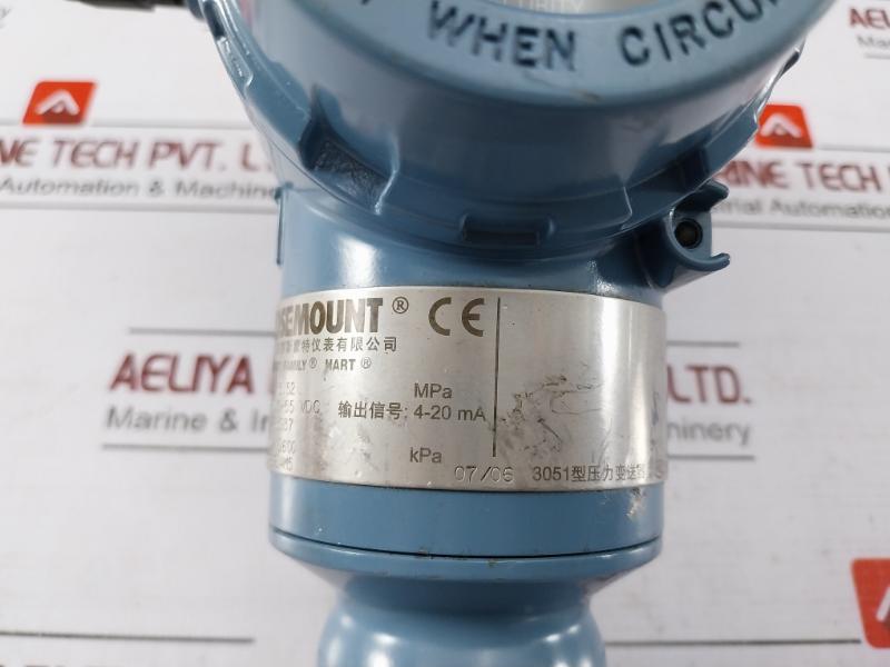 Rosemount Tg3A2B21Am5 Hart 3051 Pressure Transmitter 4-20 Ma Rev Aa 0-1600 Kpa