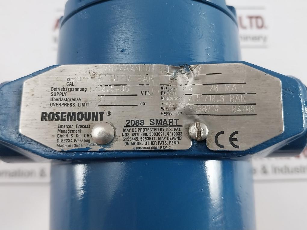 Rosemount Transmitter Supply - 10.5-36 Vdc 2088 G2S22A2M5Q4
